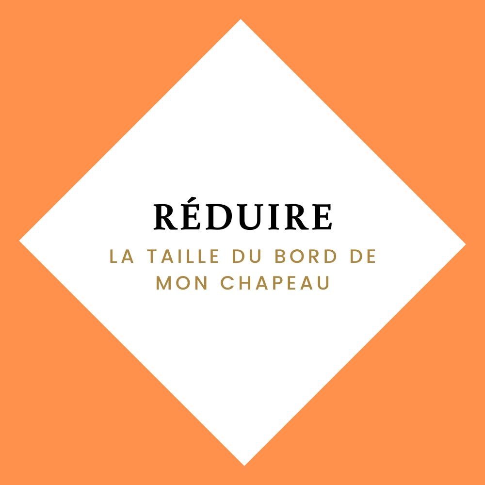 Réduire bord chapeau