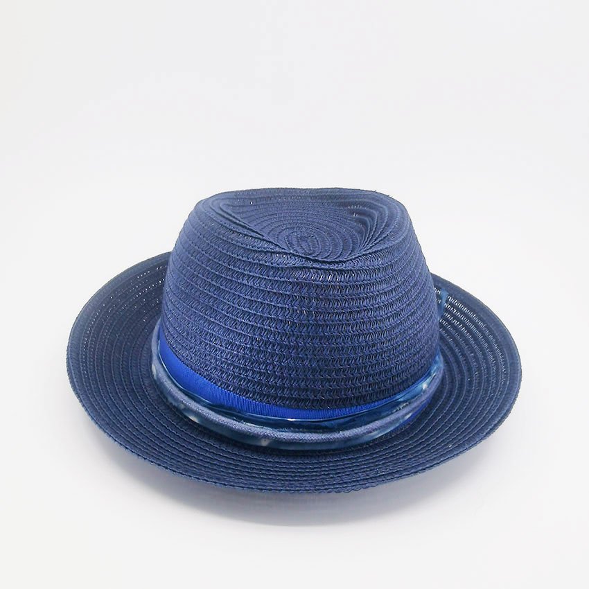 Trilby en paille bleu – SIMON