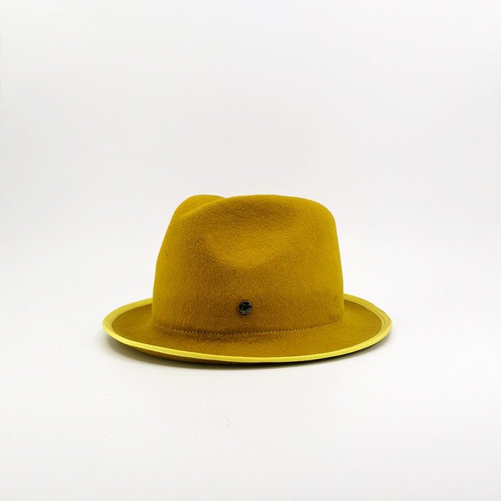 Chapeau jaune trilby en feutre – JONA