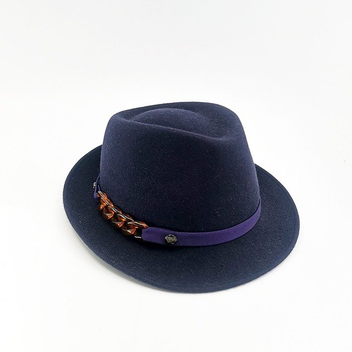 Chapeau trilby marine – SIMON
