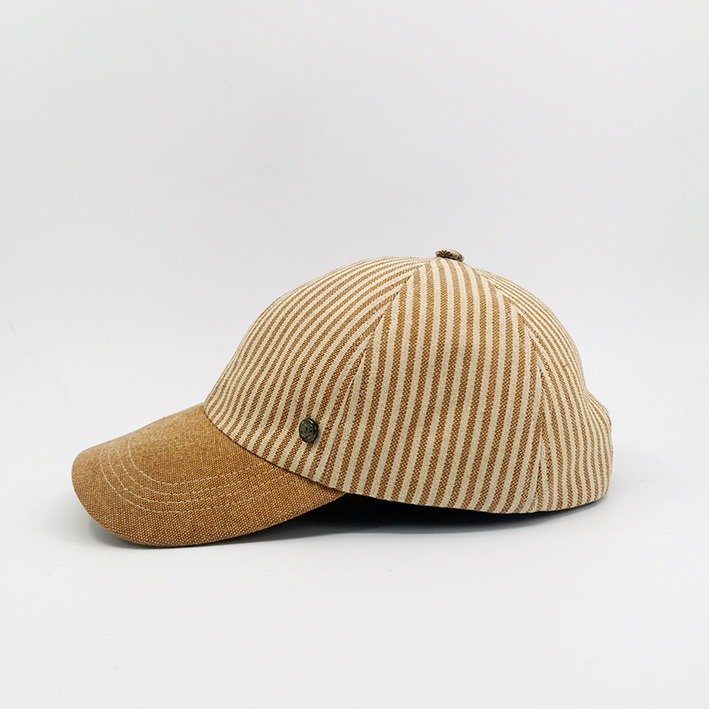 Casquette rayure camel  – DAVY