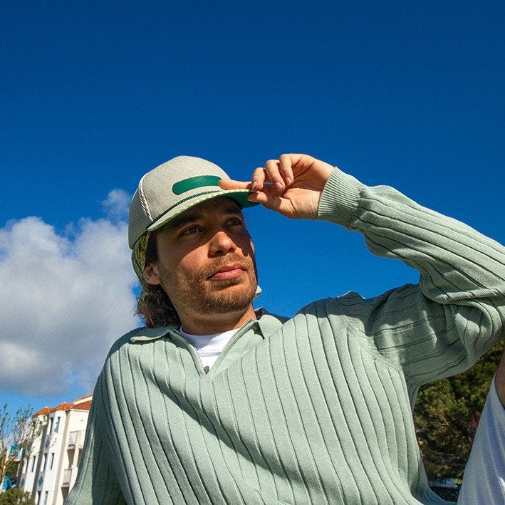 Casquette trucker vert – Cassius