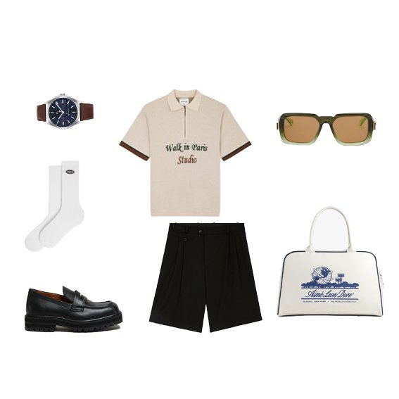 Look casquette 6 panel short homme