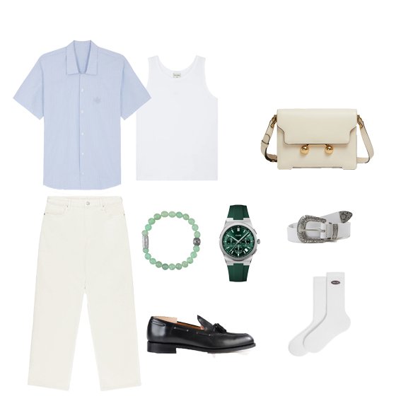 look homme mod chino blanc